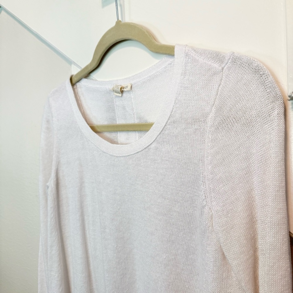 Eileen Fisher 100% Organic Linen White Long Sleeves Top size XS/TP - Picture 4 of 8